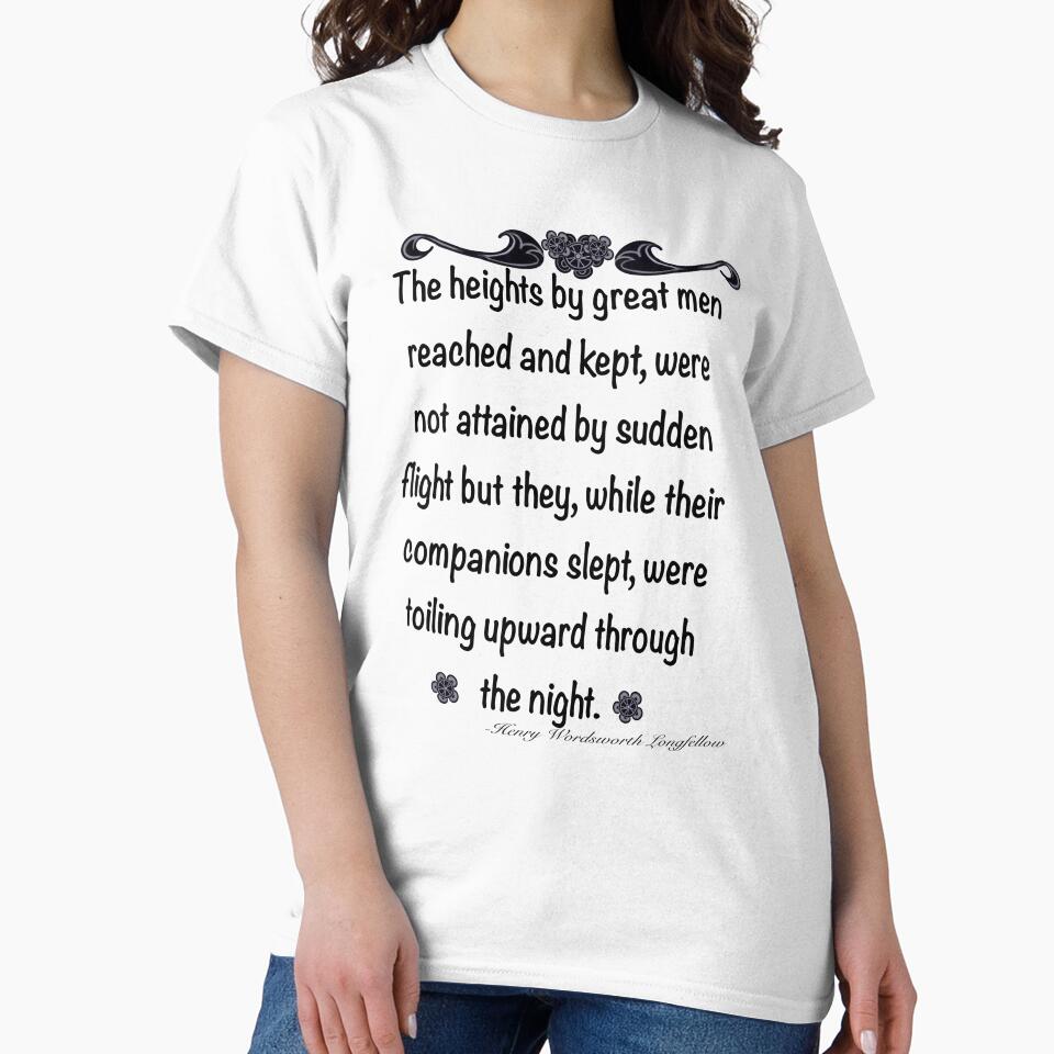 Inspirational motivational affirmation - The heights by great men reached and kept by Artonmytee