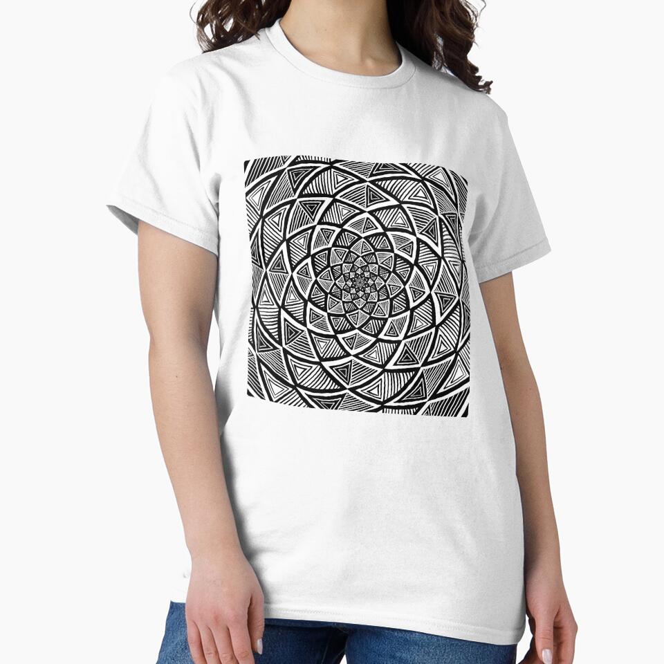 Mandala 16 - black and white by raymie-fenn