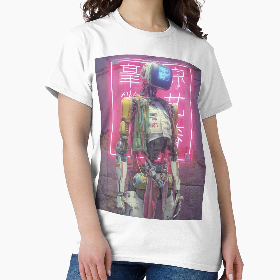 Neon Chrome Sentinel by Retro Type