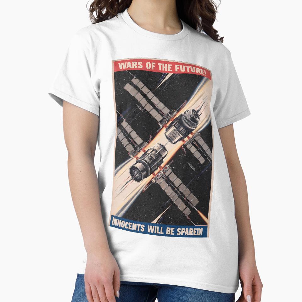 Wars of the Future - Retro Vintage Propaganda Space Battle - Distressed by 3MillsDesign