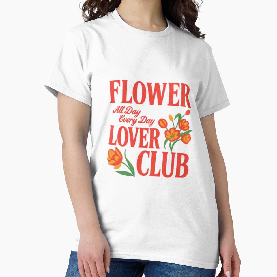 Flower Lover Club — Retro Botanical Illustration | Funny Gardener Quote Art by Colorful-Garden