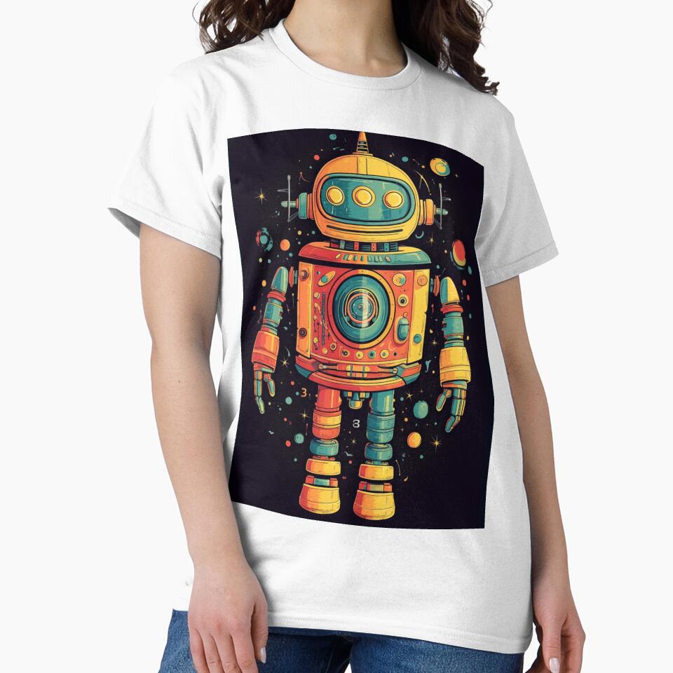 Retro 60's Space Explorer - Vintage Robot Astronaut Design by JLCableStudio