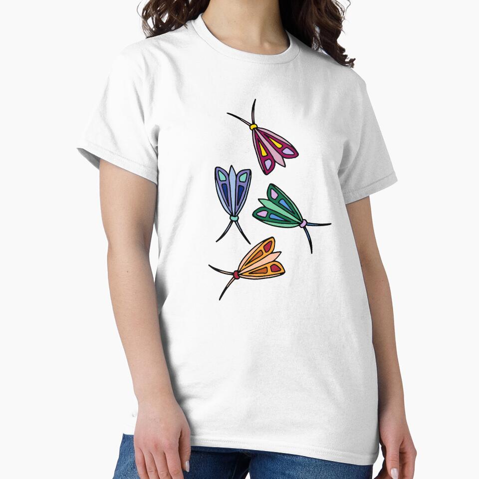 Colorful Moths and Flowers || Pattern || Nature || Wildlife by Hilary Leslie