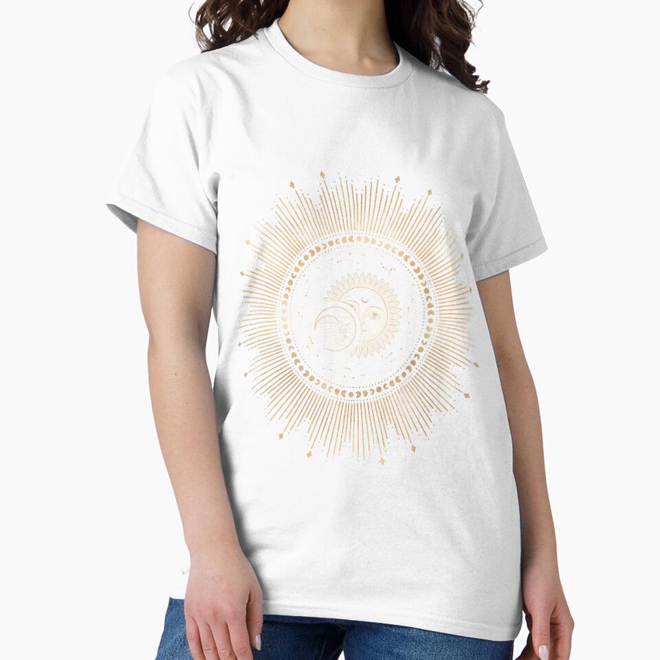 sun and moon celestial art by cutecrazytshirt