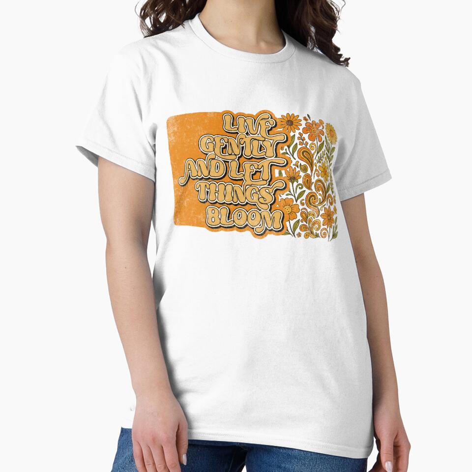 Live Gently Let Things Bloom by Nacho Average Designs
