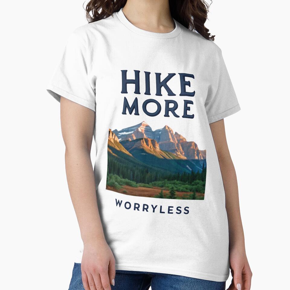 Hike More, Worry Less - Motivational Mountain Adventure by Colorful-Garden