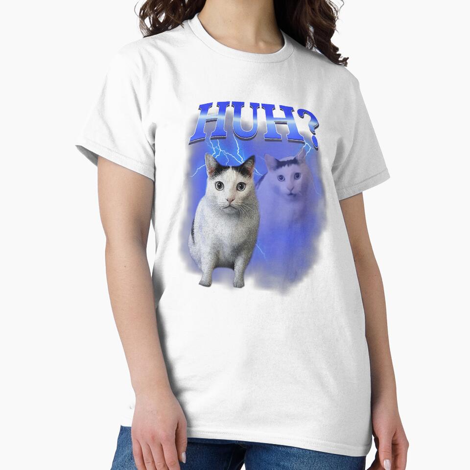 Huh Silly Cat Meme Funny Oddly Bootleg by tadmercado