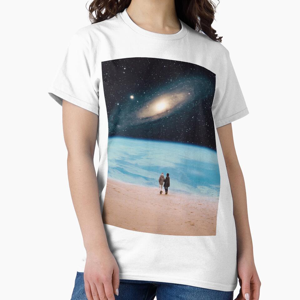 Walking around outer space surreal collage by Yasmine khalifa