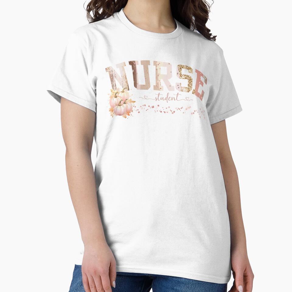 Student Nurse T-Shirt, Autumn Student Nurse T-Shirt by Wildeygirl