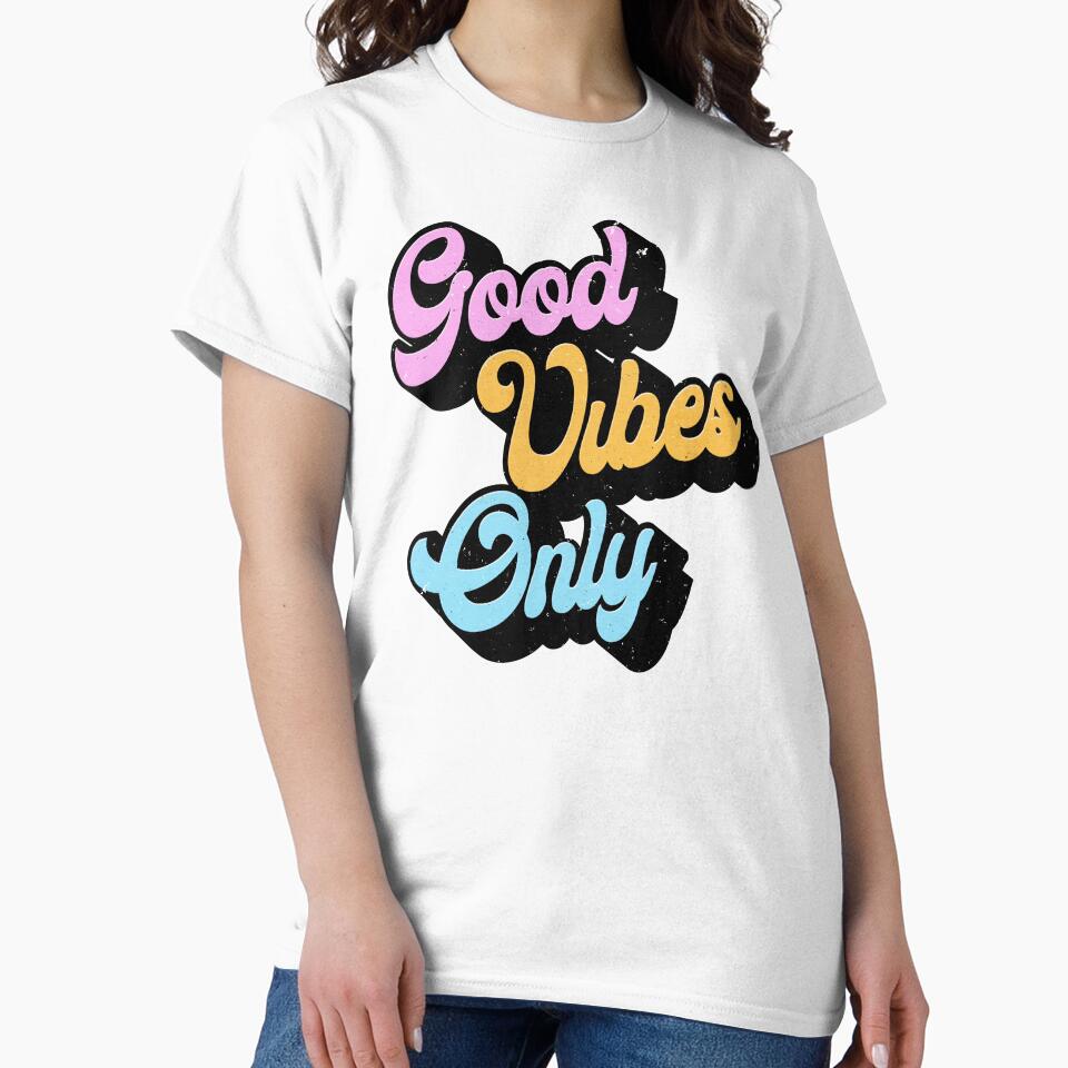 Good Vibes Only - Retro Groovy text by Luhmdesign