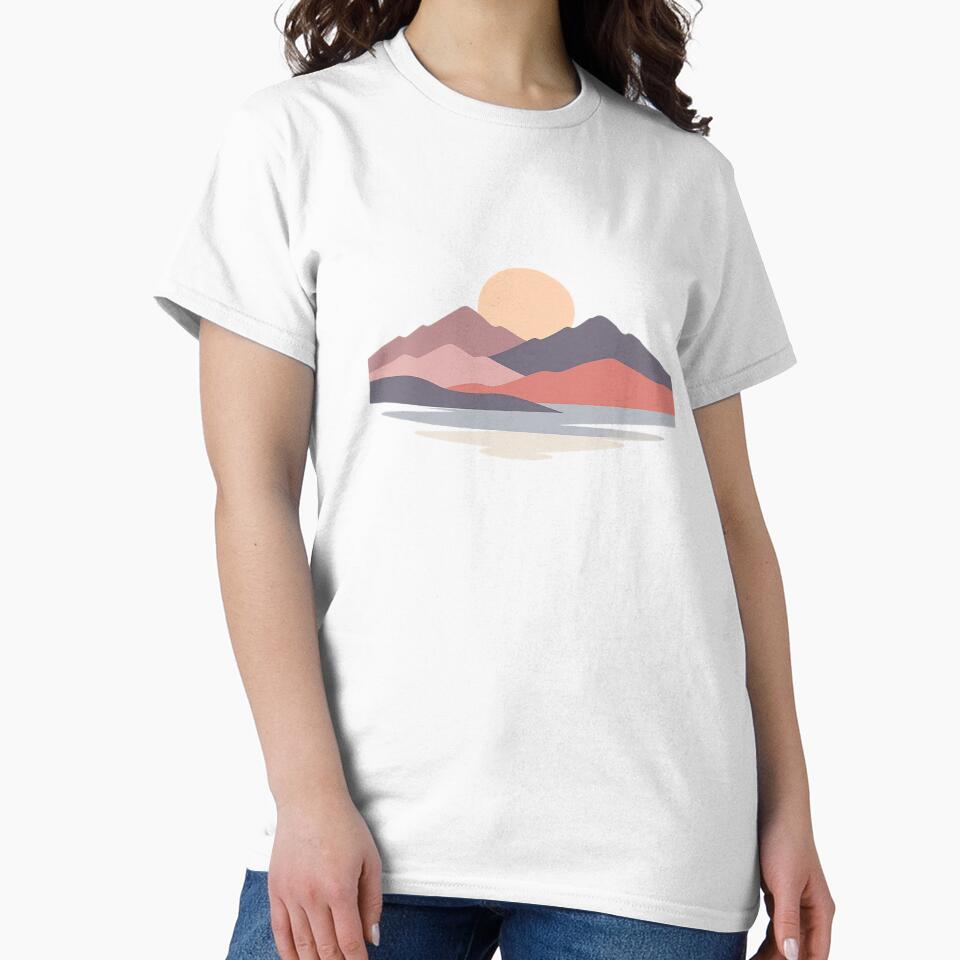 Minimalist Mountain Sunset by Napini