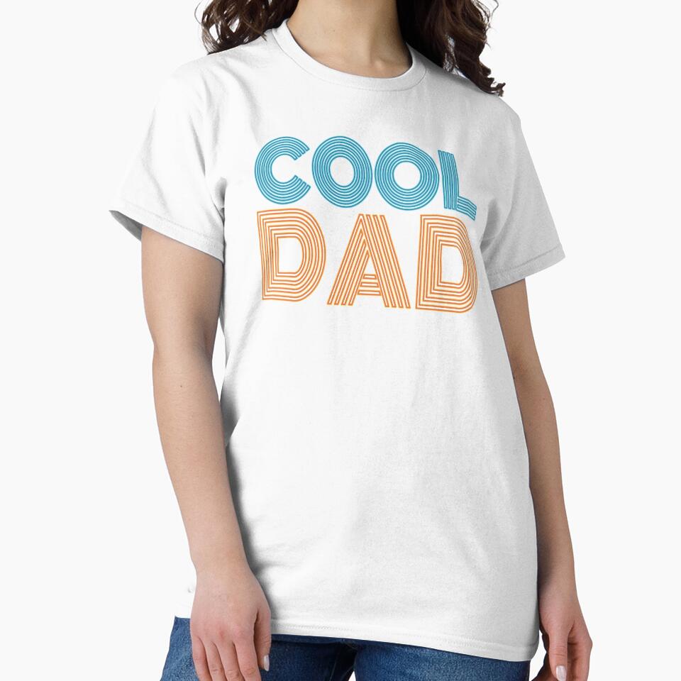 Simple Cool Dad Father's Day Neon Retro Typography Quote by Hommie9977