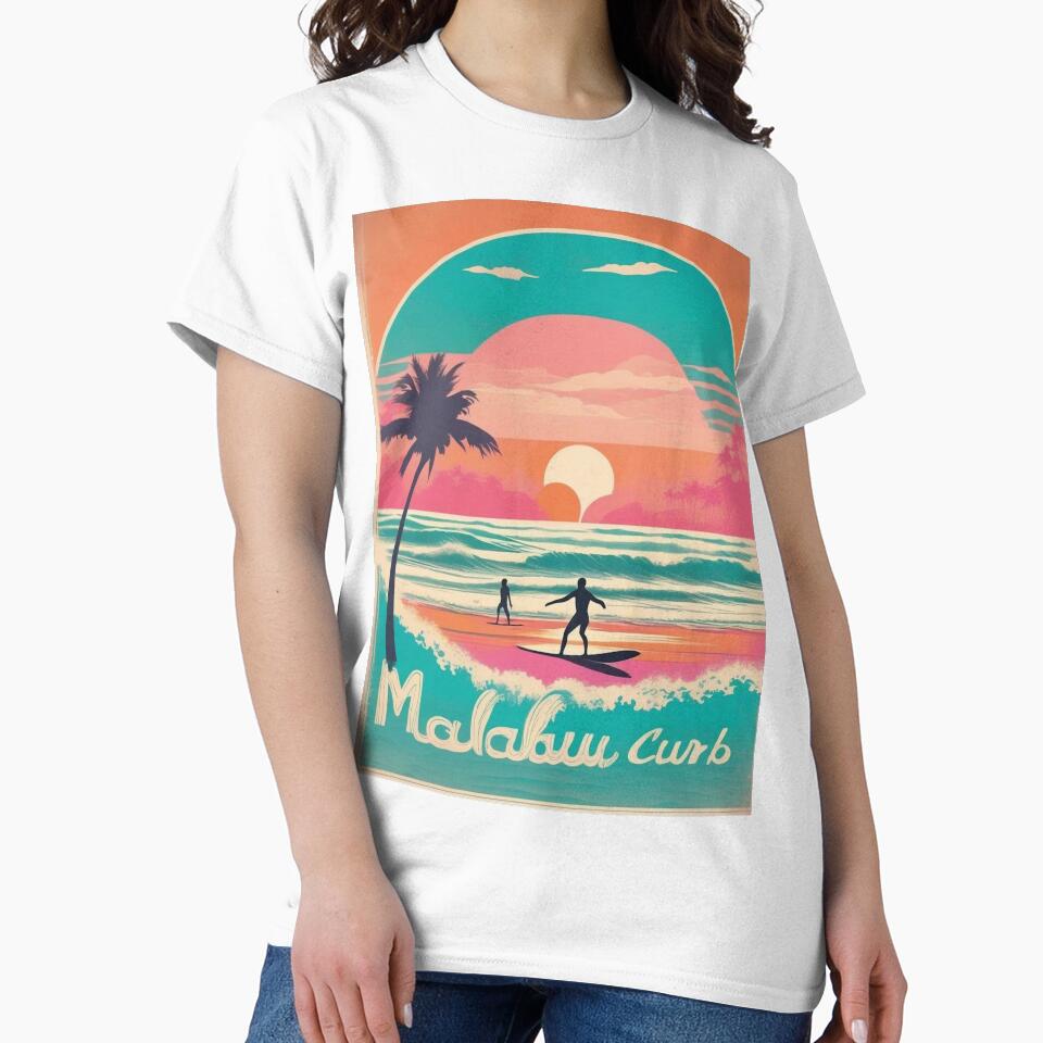Longboards at Sunset | Retro California Surf Print by Esterlane