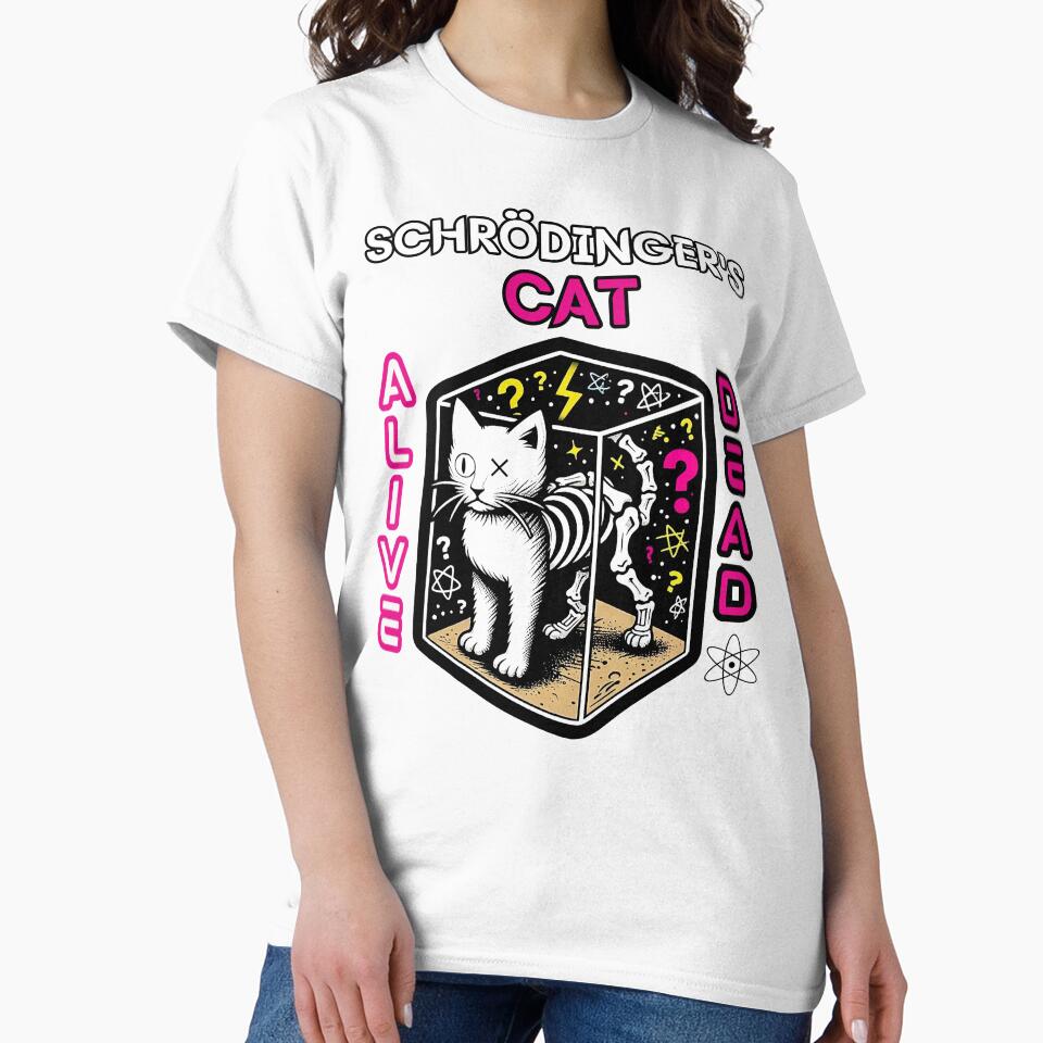 Schrödinger's Cat Quantum Superposition Paradox Design by Nabucodonoshop