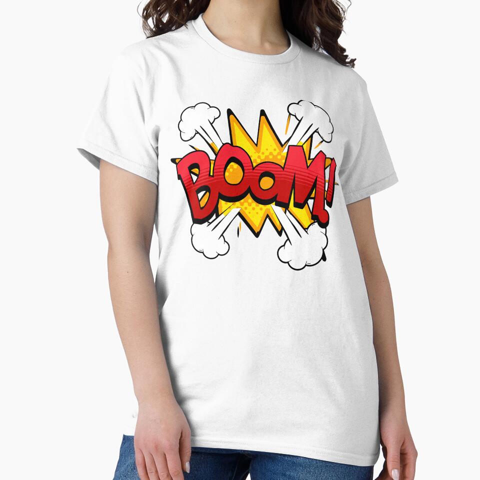 Explosive comic motif with the powerful lettering "BOOM!" in dynamic pop art style. by New Vision by ToMz