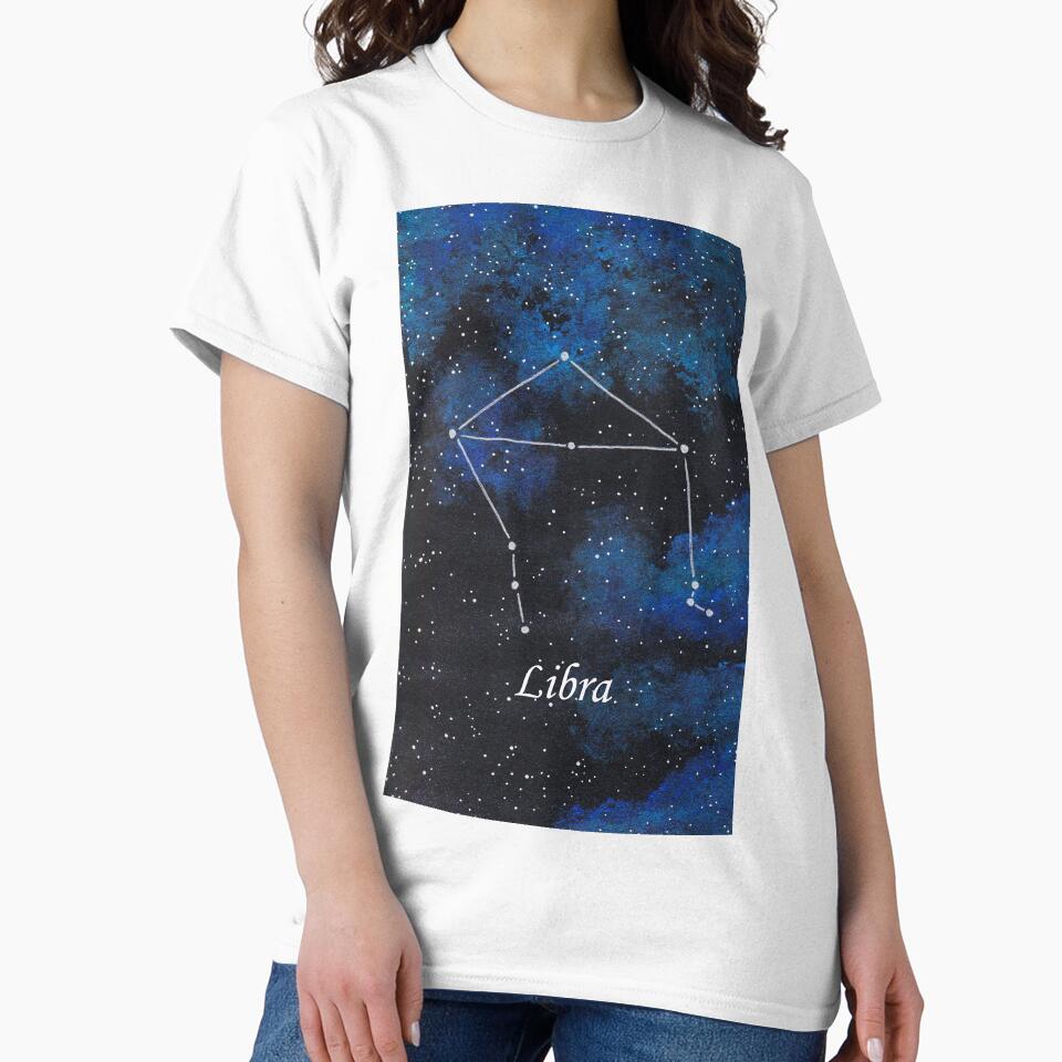 Libra Zodiac Sign Space Painting by CoryellArt