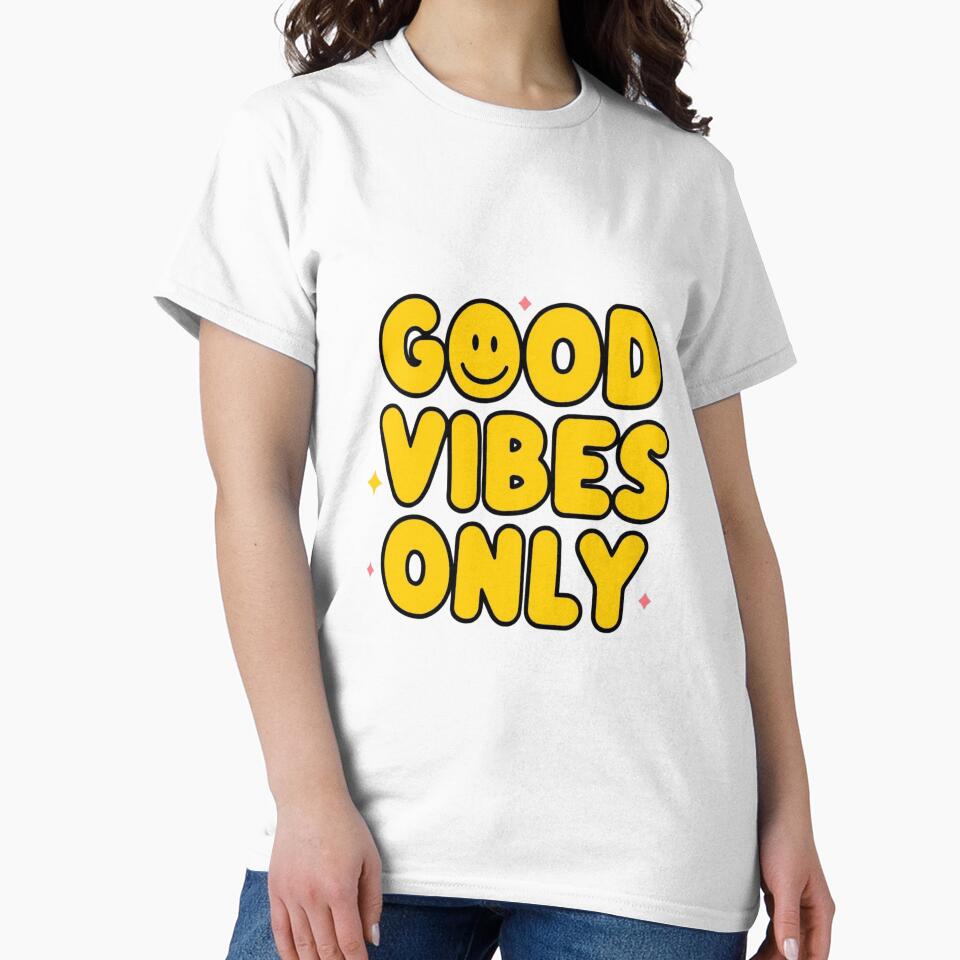 Good Vibes Only – Smiley Face Cute Positive Typography by ULTIMATE CREATIONS