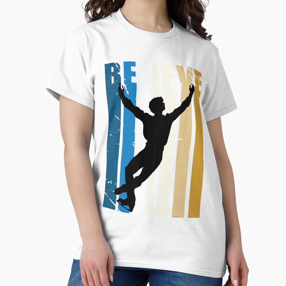 Mens Ice Skating Figure Skater Retro Distressed Vintage Cool by RickMcKinney82