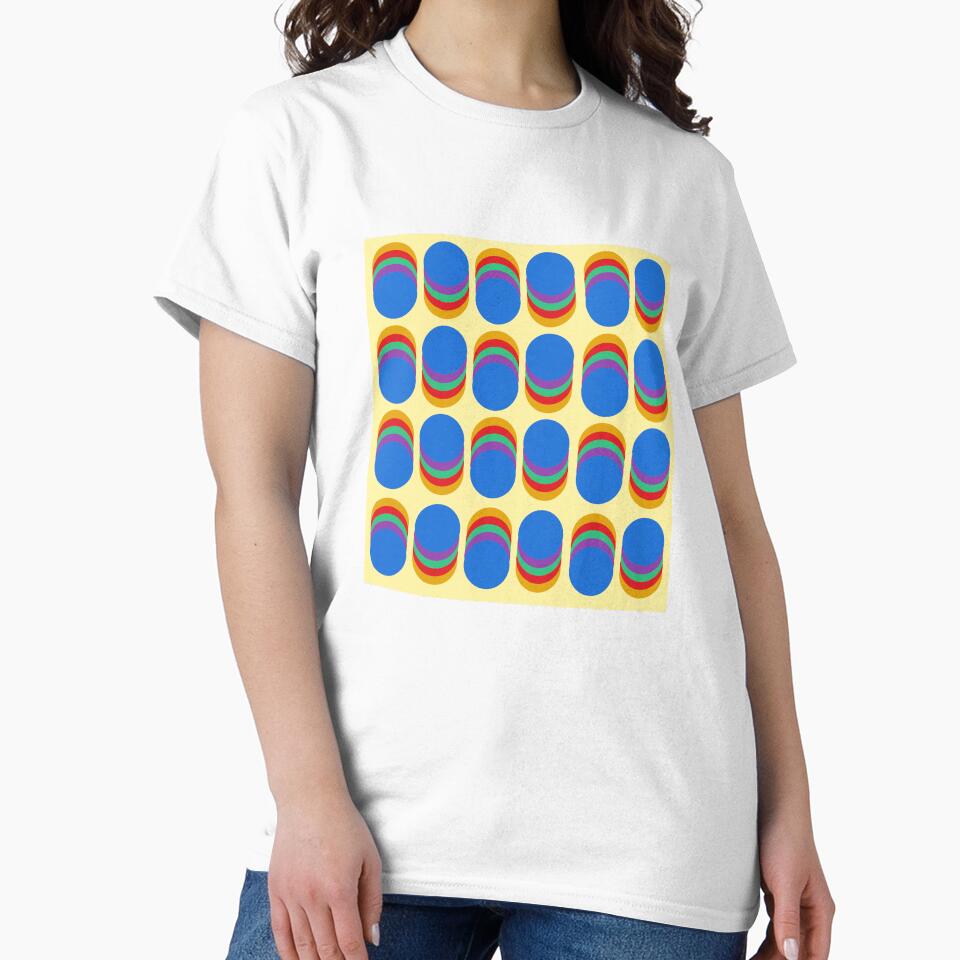 Dark hues of color on overlapping circles against a Salmon background by ThisNThatImages