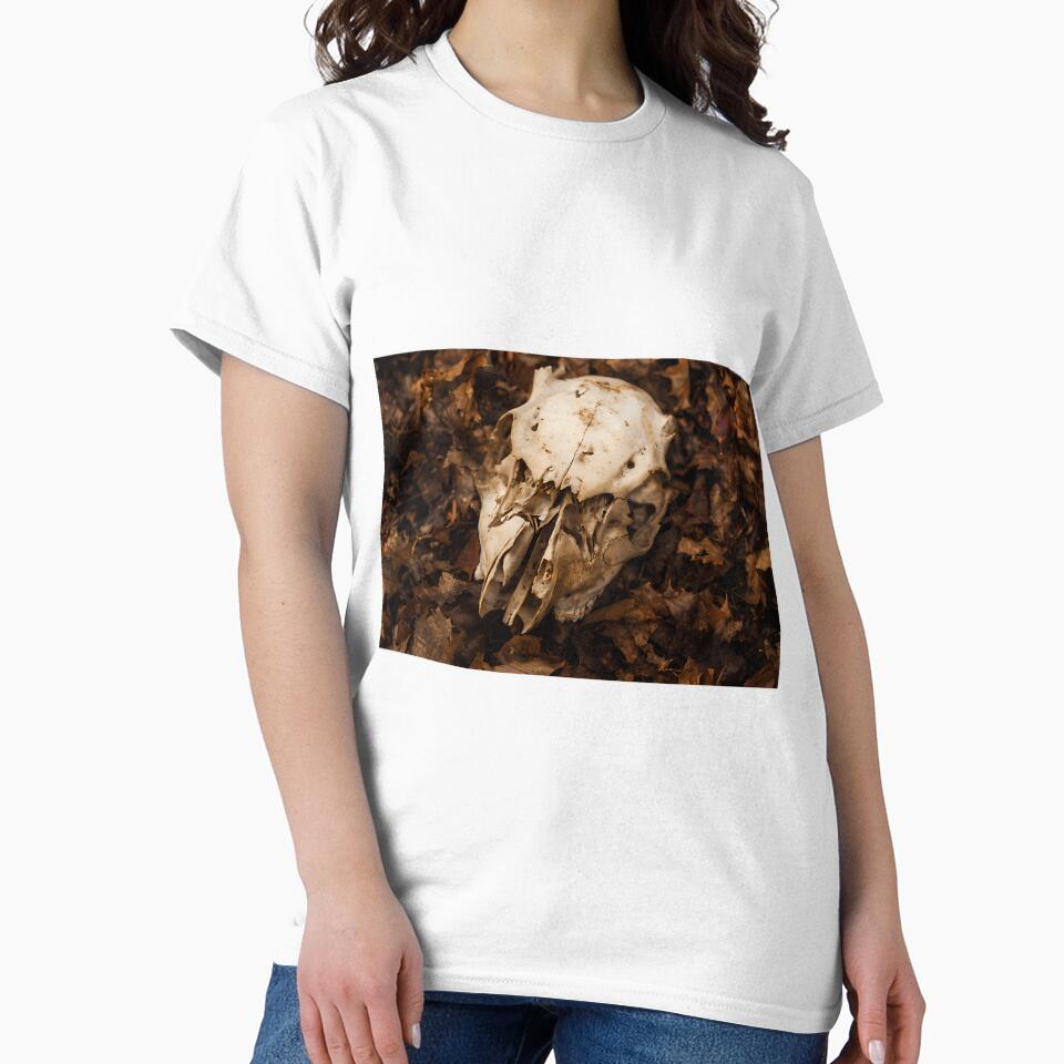 Animal Skull Autumn Leaves Macabre Nature by icbgllgpl