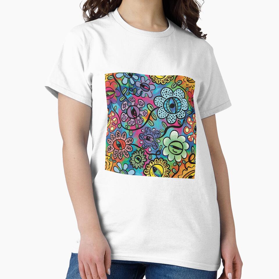 Psychedelic Graphic Eye Flower Pattern by SubtleSplit
