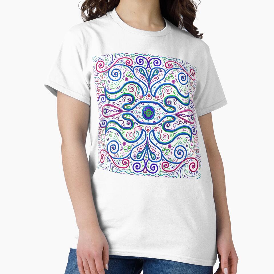 Psychedelic Eye Linear Symmetry Pattern by Deborah Camp