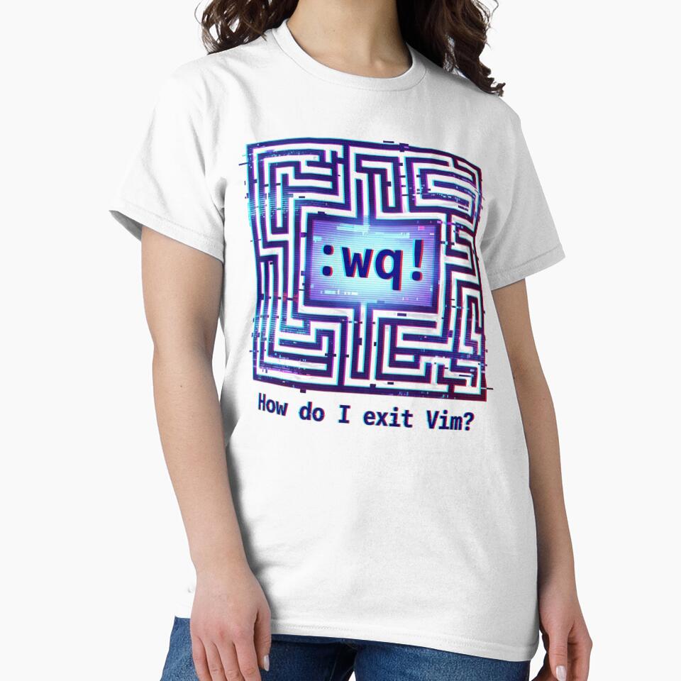 How Do I Exit Vim? Funny Glitch Art for Programmer by chattsuede