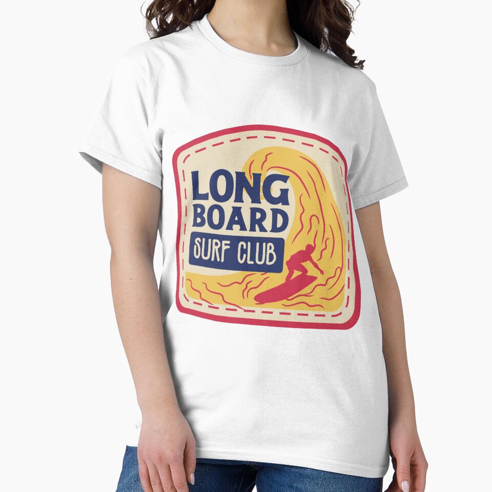 Long Board Surf Club T Shirt by F.O.M.O. Artifacts From a Broken Alternative Reality