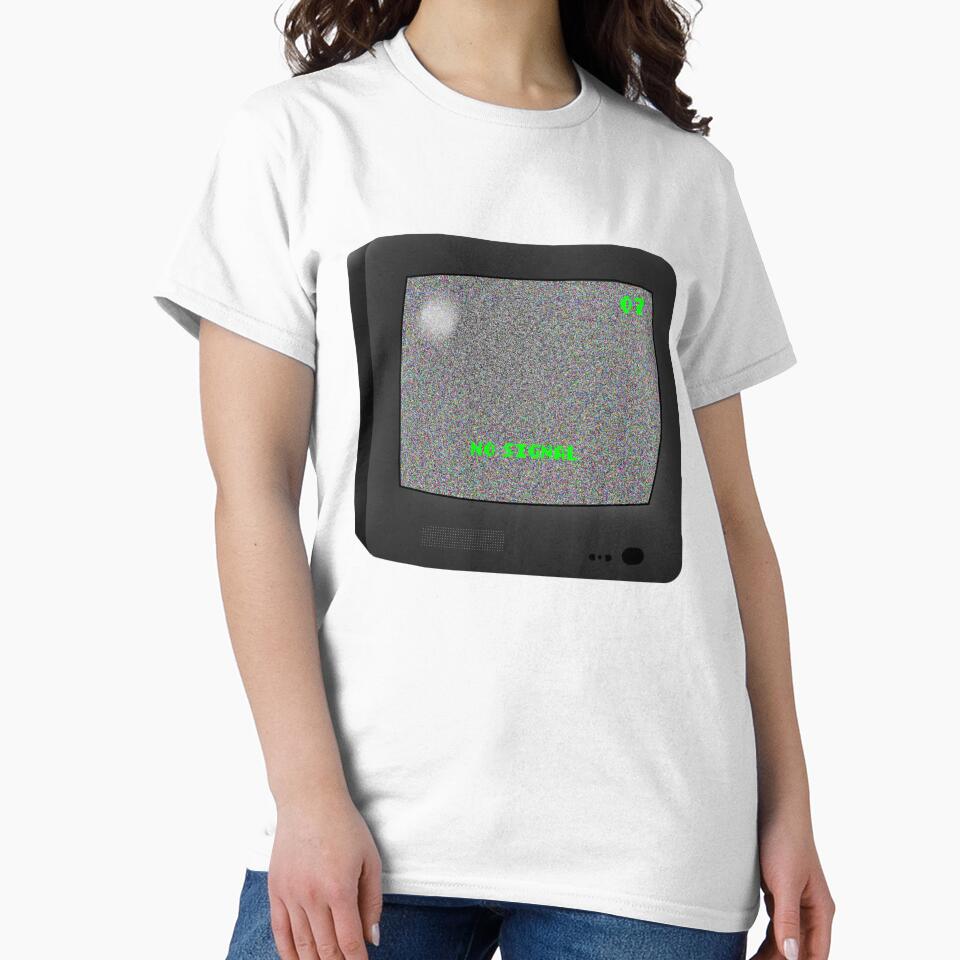 No Signal CRT TV Illustration – Retro Static Screen Aesthetic by DefektivPerfect