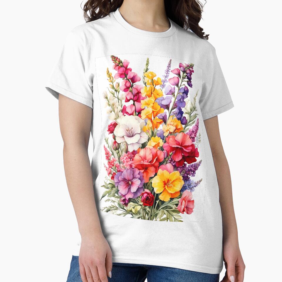 Whimsical Harmony: Snapdragons, Cosmos, and Statice Bouquet by Chicandcool