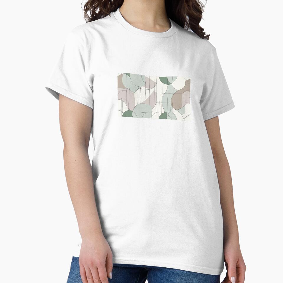 Mid-Century Modern Geometric Pattern - Minimalist Sage Green Japandi Art by EH World | Store