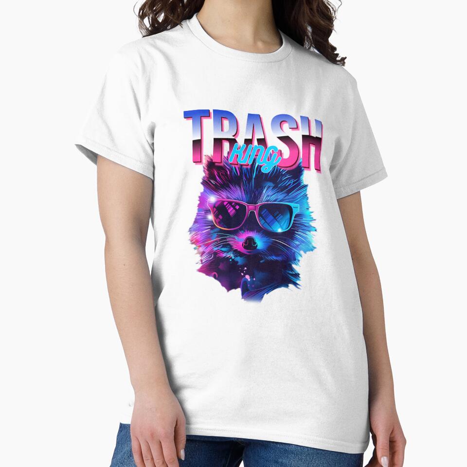 Trash King Crazy Raccoon T-Shirt by BoonandCo
