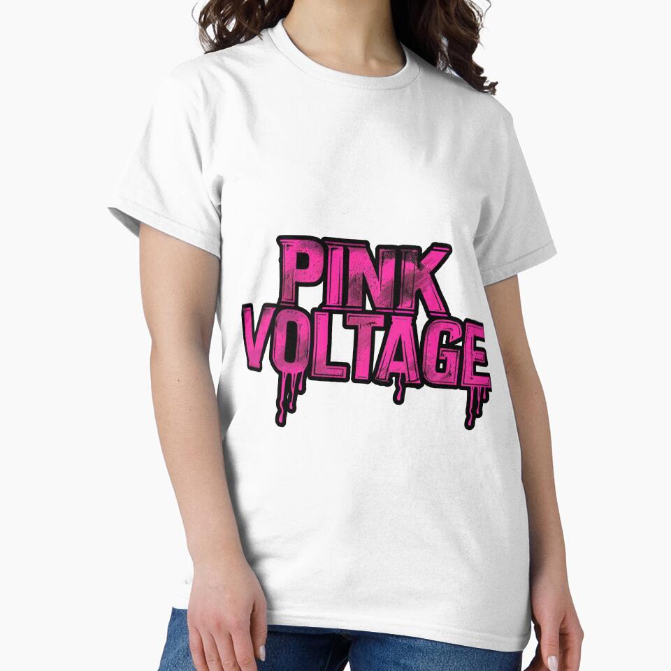 Pink Voltage Neon Drip Streetwear Logo by Pulse404