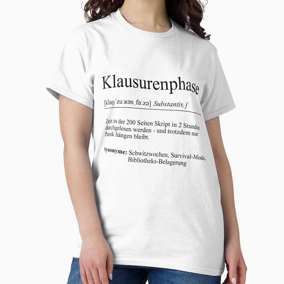 University saying "Exam phase" gift, students by Vorlesungsfrei