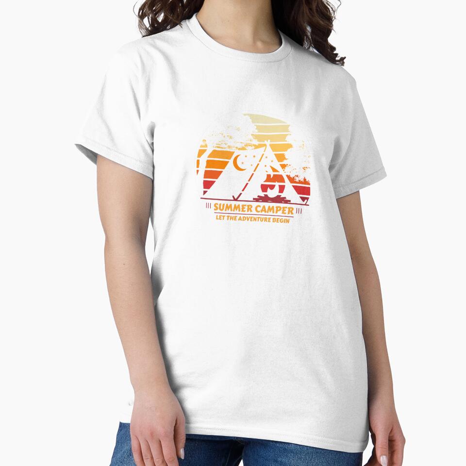 Summer camper Let the adventure begin (Retro, 70s, Camping) by yococo