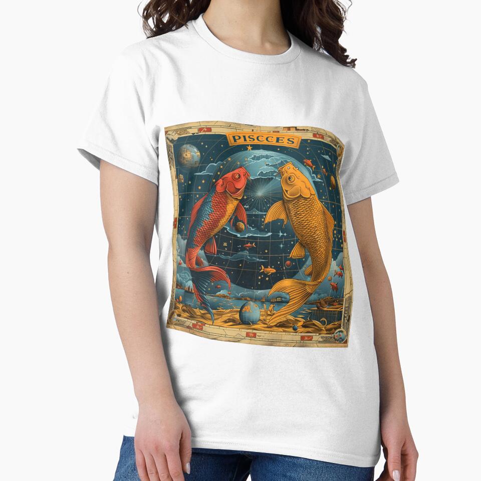 Vintage SciFi Style Pisces Zodiac Sign by AiHead