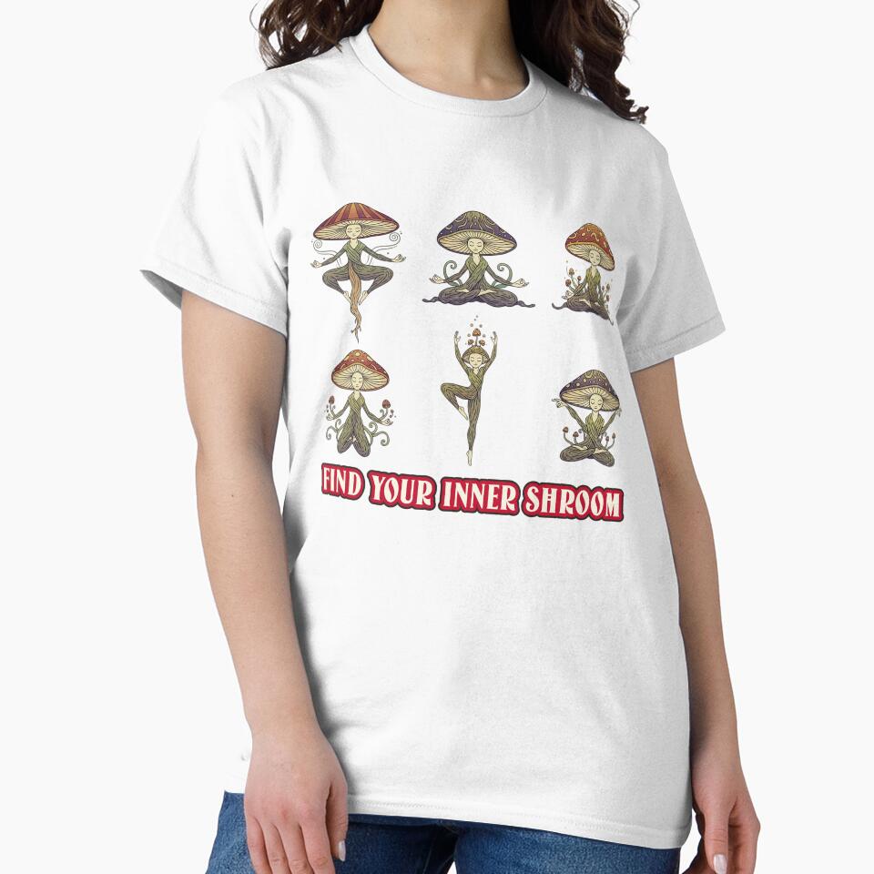 Find Your Inner Shroom -  Whimsical Mushroom Art Design by Willow & Ink