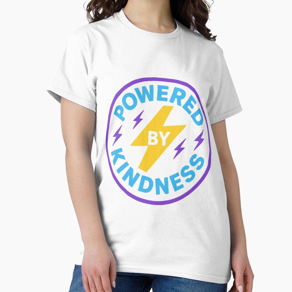 Powered by Kindness Lightning Bolt Retro Graphic Badge by CitySpoken