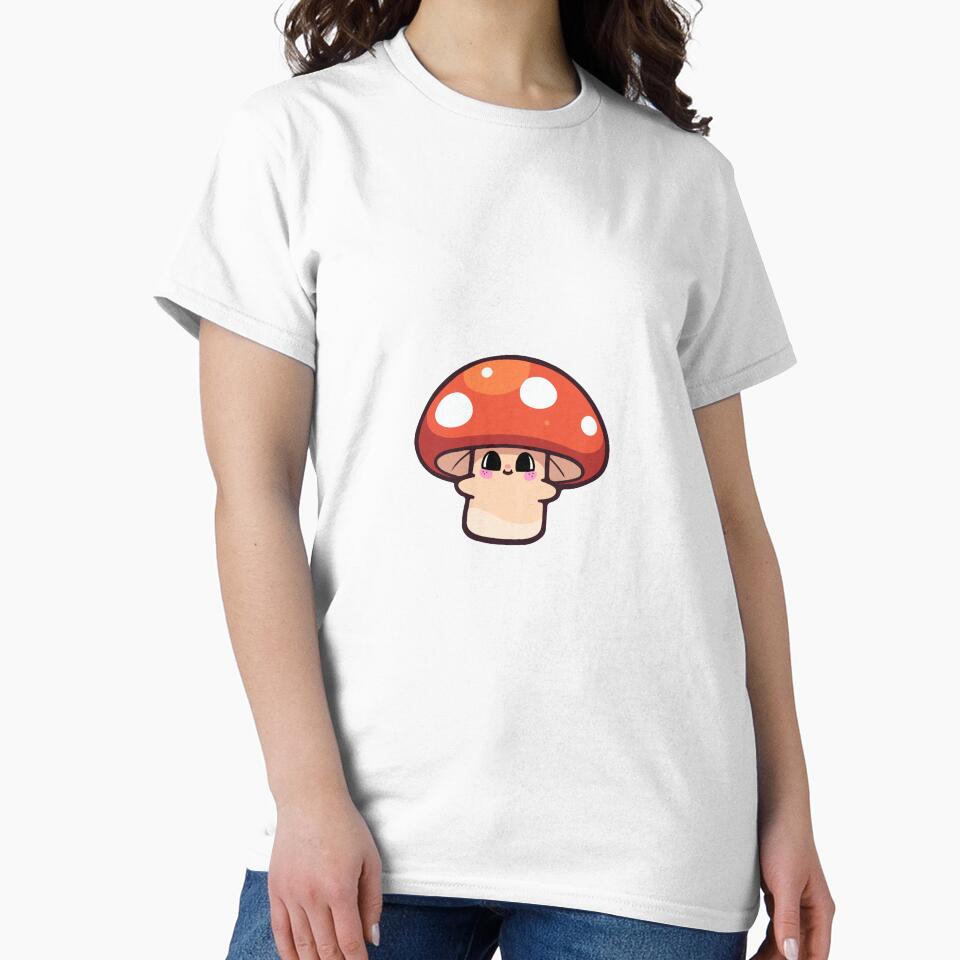 Red and White Kawaii Mushroom – Cute Forest Sticker by Blueprint&co