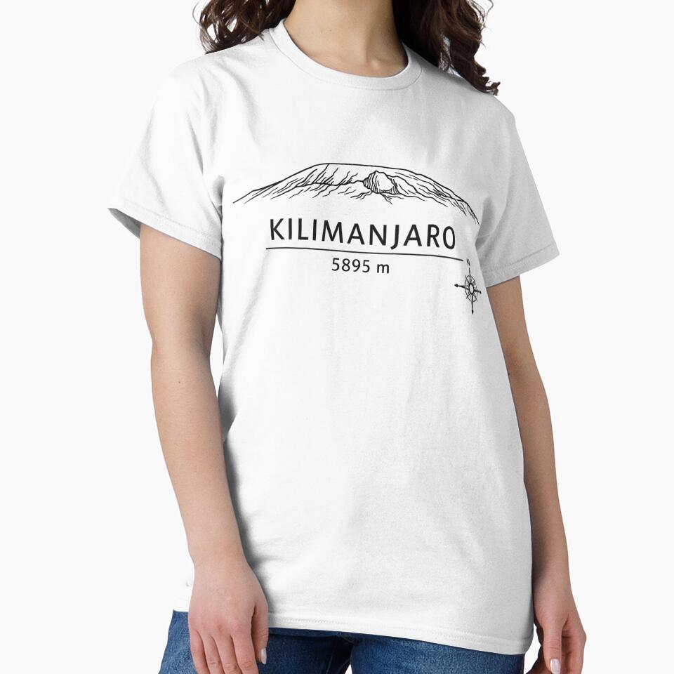 Seven Summits Africa – Kilimanjaro 5895 m Minimalist Line Art Design by GabeMountainArt