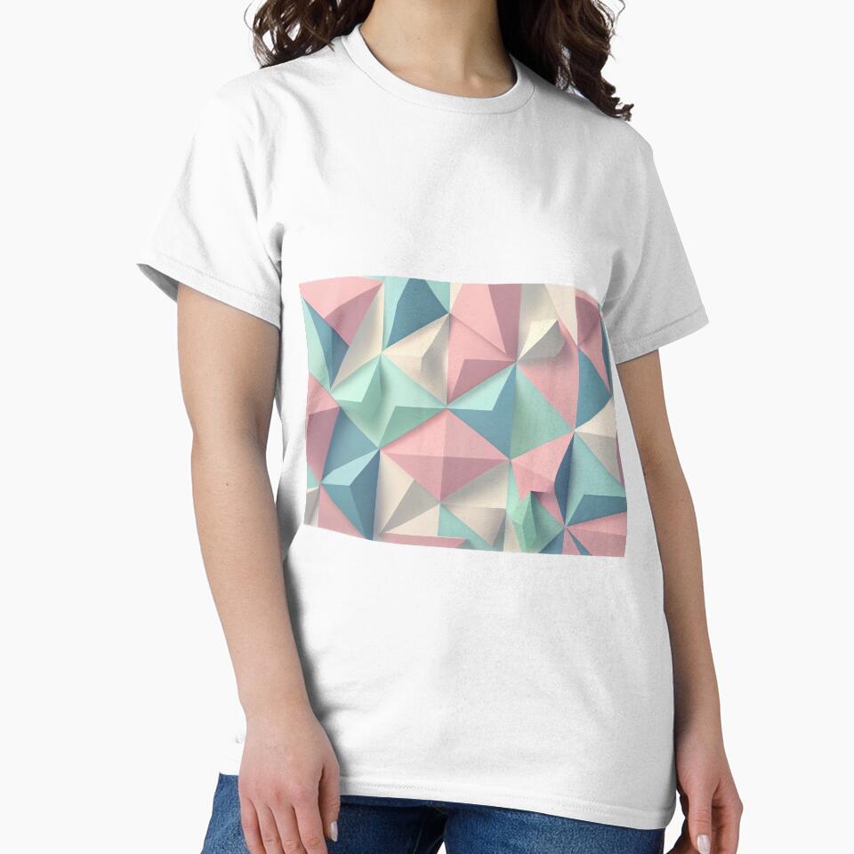 Polygon backgroundind in 60s, 70s, 80s style. Wallpaper or poster blank. Geometric pattern by anytka