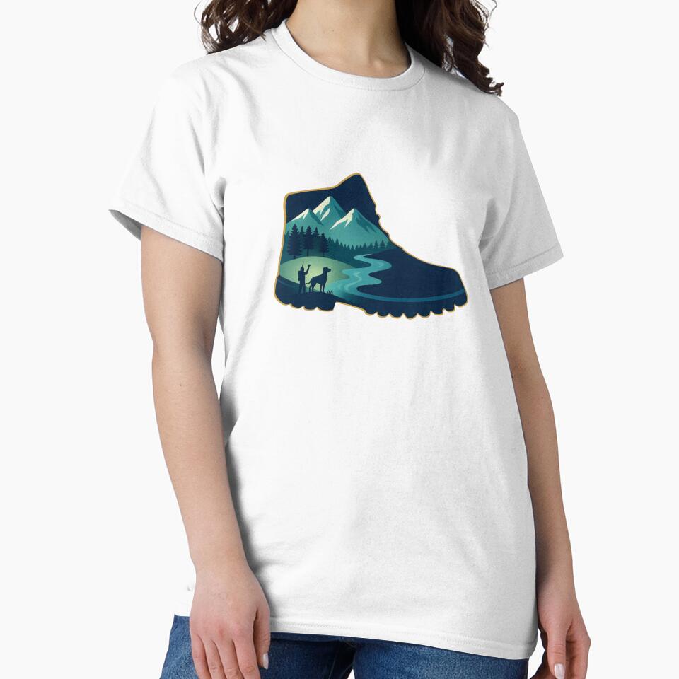 Motivational Hiking Boot Art for Explorers by wildexperience