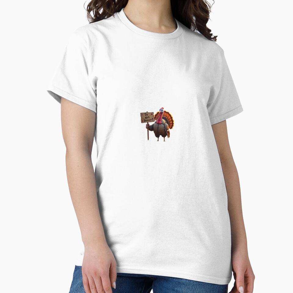 Turkey holding a sign: “I’m Not Dinner!” by STICKERS FOR SALE NOW