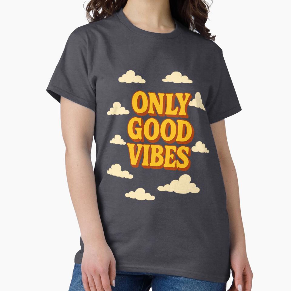 Only Good Vibes Poster - 70s Retro Vintage Typography Print by Arte Cartoon From TagTeam Group