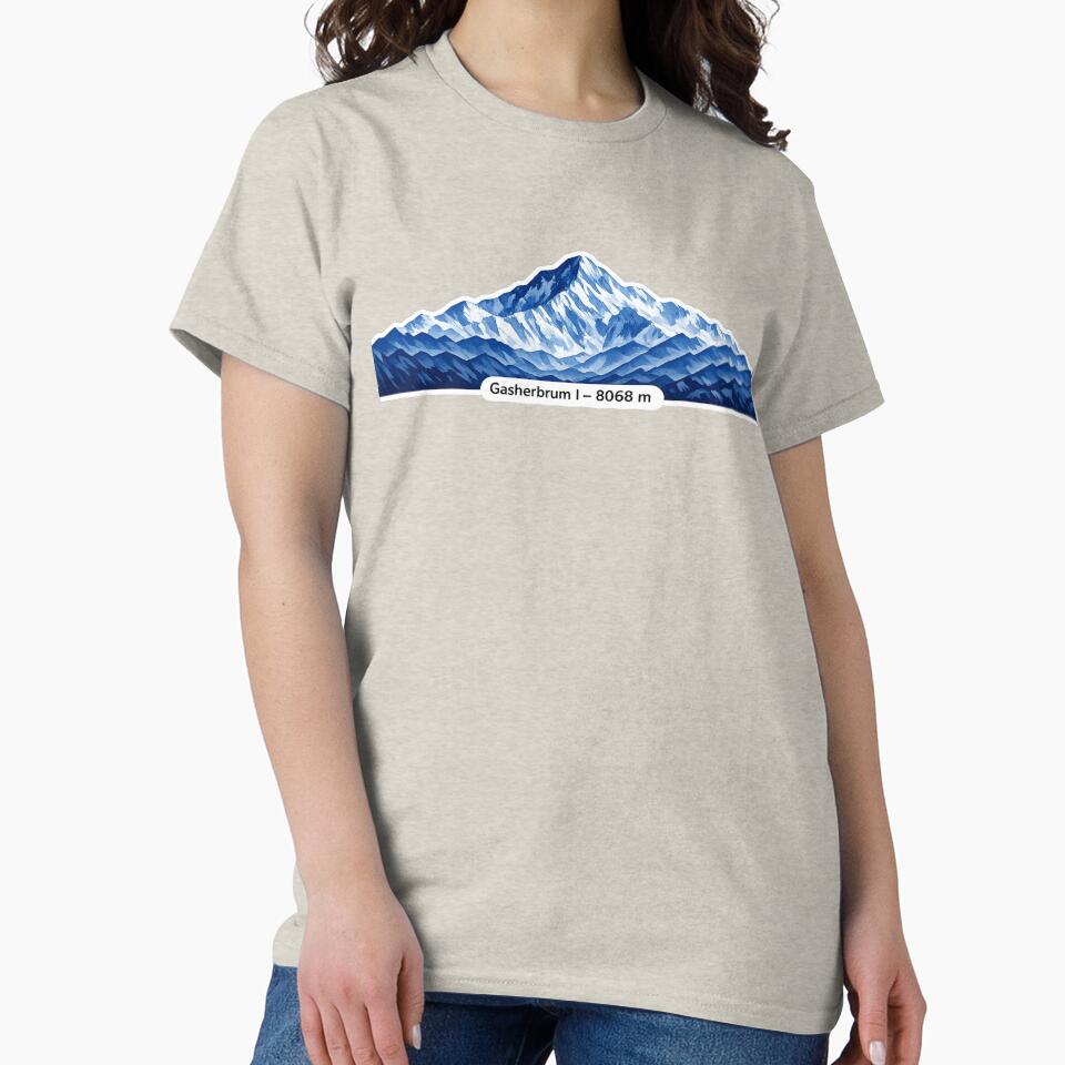 Gasherbrum I 8068 m – Minimalist Himalayan Mountain by GabeMountainArt