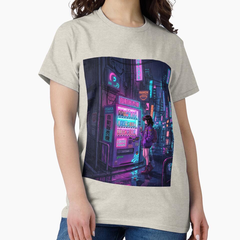 Lofi / Cyberpunk 90s anime style illustration by SubhAksara