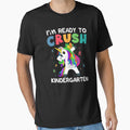 Ready To Crush Kindergarten Back to School T-Shirt Unicorn by 14thFloor