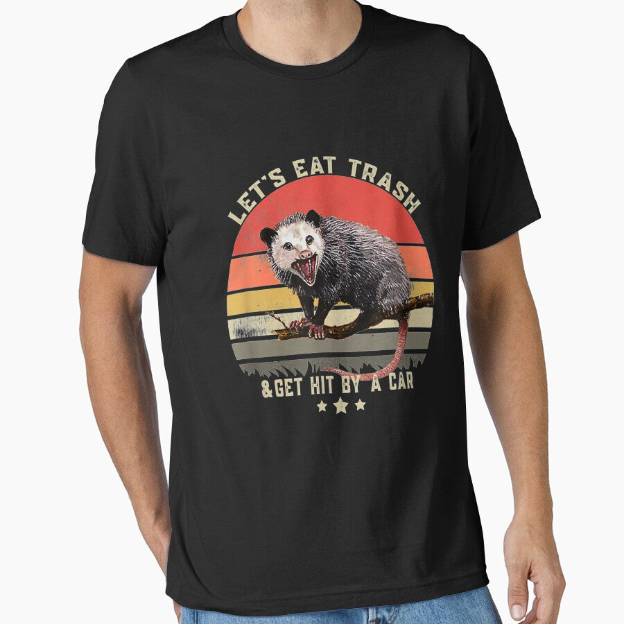 Let's Eat Trash Get Hit By A Car Vintage Opossum by JohnsonEdwards