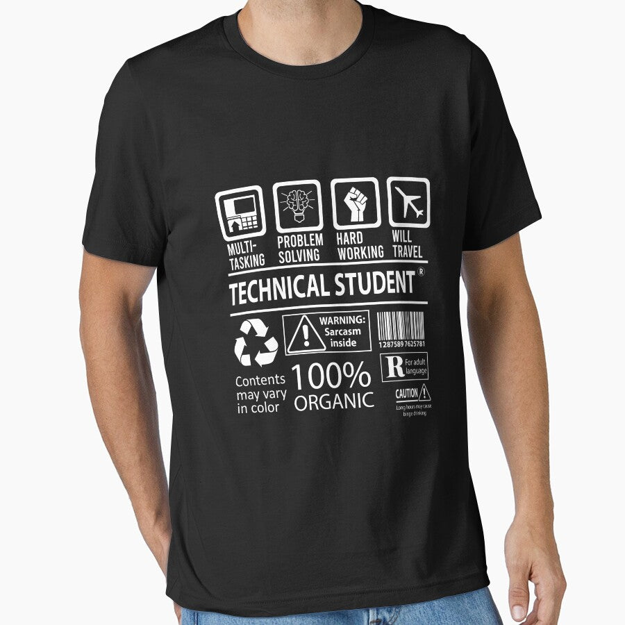 Technical Student T Shirt - MultiTasking Certified Job Gift Item Tee by killingworthhi