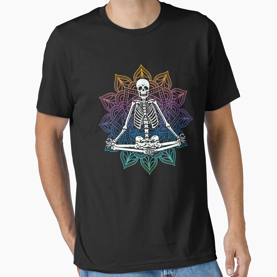 Yoga Meditation Skeleton I Funny Sarcastic by ChrisFeil